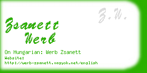 zsanett werb business card